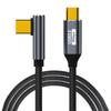 Кабель USB C с прямым углом 100 Вт, кабель USB3.2 Gen 2, 10 Гбит/с, кабель для быстрой зарядки с видеовыходом 4K