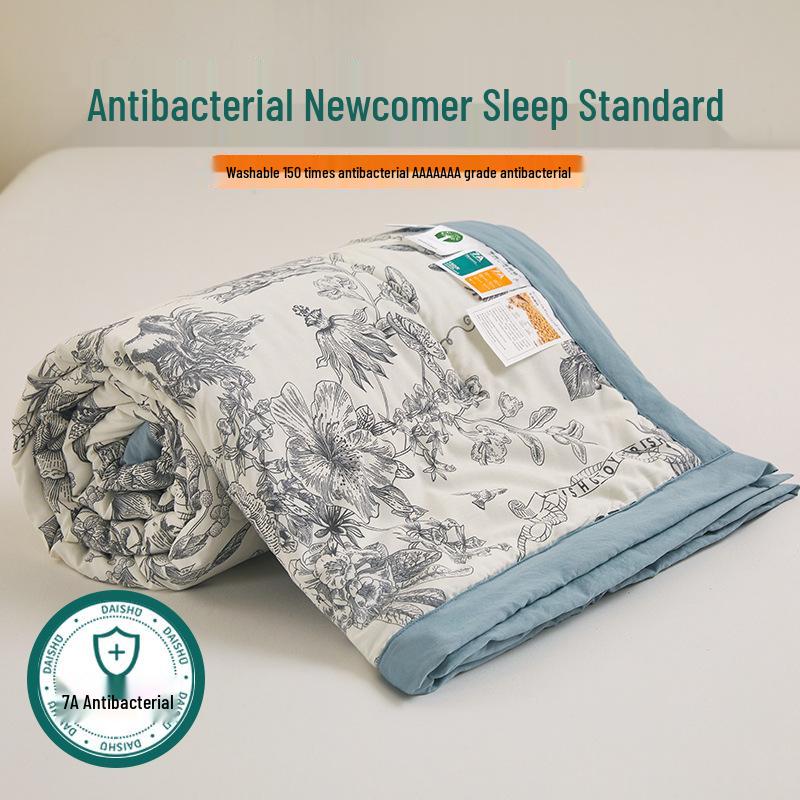 7A Antibacterial Summer Air Conditioner Quilt - Washable Cooling Cotton Quilt for Dorms and Students