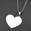 Heart Muslim Islamic Quran Stainless Steel Chain Necklace for Women Men Gold Color Arabic Letter Necklaces Pendants Jewelry