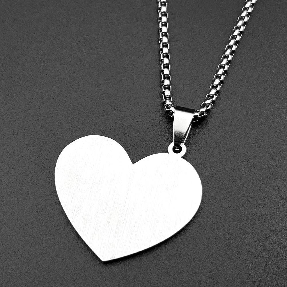 Heart Muslim Islamic Quran Stainless Steel Chain Necklace for Women Men Gold Color Arabic Letter Necklaces Pendants Jewelry
