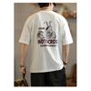 Summer Fashion Heavyweight Retro Men's Motorcycle 100% Cotton Printed Round Neck High Quality Leisure Fitness Street T-shirt