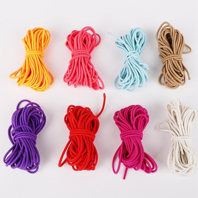 Vogue 2.5mm/2mm 5m/Pack Sewing Tools High Quality Coloured Durable DIY Elastic Band Handmade Sewing Material Accessories Elastic Cord
