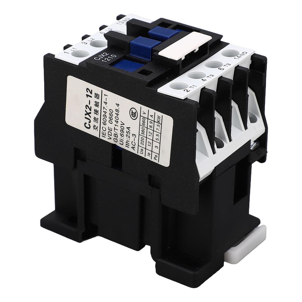 Контактор переменного тока 220 В 3P 1NO 12A рейка серебряный контакт низковольтный контроллер двигателя