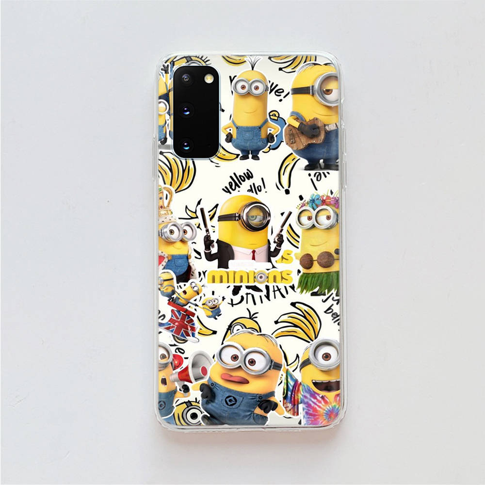 AM29 Миньоны мультфильм прозрачный чехол для Samsung A04 A14 A23 A34 A54 M23 M33 M52 M53 Realme 10 9 C30S C35 C55 VIVO Y02 Y21 Y33S Y51 X80 V25 крышка