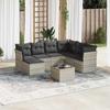 VidaXL Garden Lounge Set with Cushions 8 Pcs, Patio Sofas, Patio Furniture Set, Outdoor Furniture, Grey 3249841