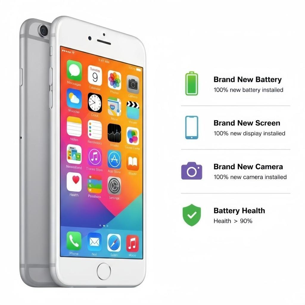 Восстановленный Apple iPhone 6 Plus 128GB Черный/Золотой/Серебристый 5.5" Смартфон с большим экраном Разблокированный Глобальная версия