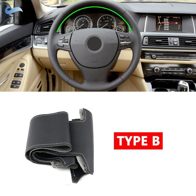 Плетеный чехол на руль для BMW 5 6 7 серии F10 F07 F06 F12 F13 F01 F02 520i 528i 730Li 740Li из перфорированной микрофибры