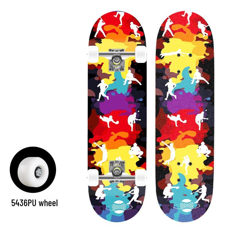 WEZHO Pro Double Kick Skateboard