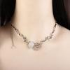 Jewelry Y2K Jellyfish Stud Earrings Women Crystal Necklace Transparent Pendant Korean Style Choker