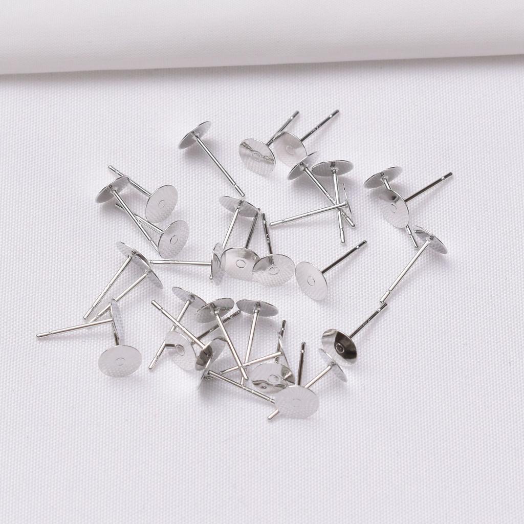 10 шт. 14-каратных золотых игл с плоским дном, плоские серьги-гвоздики ручной работы, серьги-гвоздики с липким жемчугом, ювелирные аксессуары.