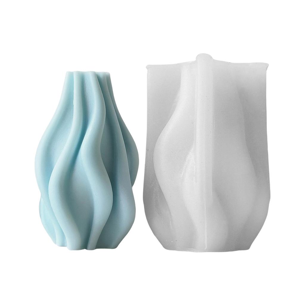 Silicone Mold 12.5x8CM Flexible For Handicraft Lovers And Small Studio Projects For Detailed Wave Pillar Candles