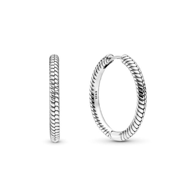 925 Sterling Silver Hoop Earrings For Women Heart Ear Hoops Real Silver 925 Jewelry Original Brand Jewelry