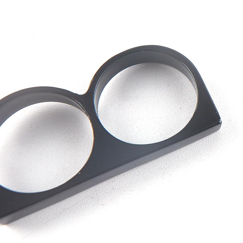 Кольца на два пальца, мужское металлическое твердое кольцо для вечерние, мятежные, индивидуальные украшения