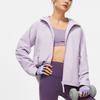 Li Ning Fitness Series Solid Color Hooded Windbreaker Women Jackets Silk-Purple AFDT650-3