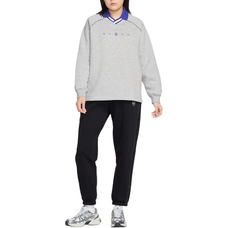 Nike Спортивная одежда Phoenix Fleece Свободного кроя Футболка-поло с длинным рукавом Женские топы IF0257-043