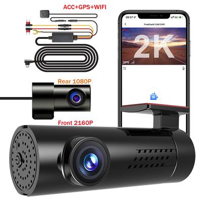 WiFi GPS Автомобильный видеорегистратор с двумя объективами Видеорегистратор Видеорегистратор Wifi Автомобильный видеорегистратор 2160P Передний и 1080P Задний Видеорегистратор