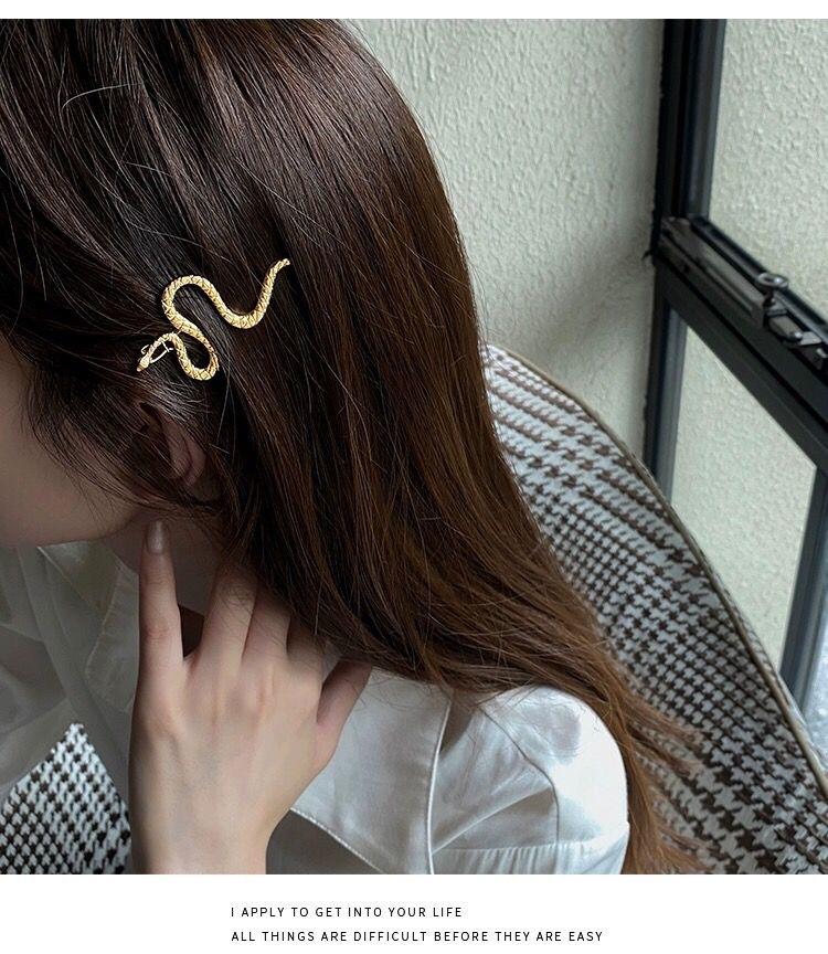 Retro Hair Clip for Female Instagram Creative Snake Shaped Hair Clip