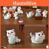 Cute Resin Craft Playful Kitten Figurines Ideal For Fairy Garden Decorations