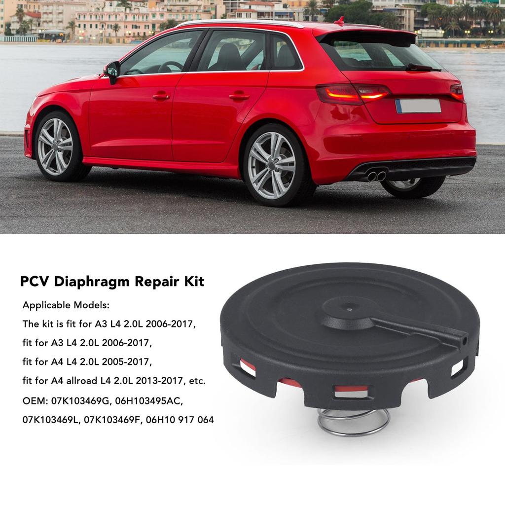 Комплект для ремонта диафрагмы клапана PCV (4 шт.) 07K103469L подходит для A3 A4 A5 A6 A7 Q3 Q5 Q7 RS3 S3