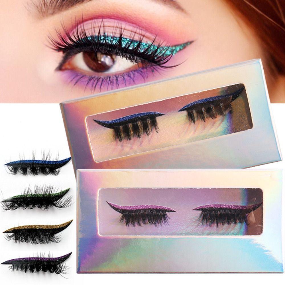Eyeshadow Color Random Lazy Eye Shadow Eyelash Patch Self Adhesive Eye Makeup Stickers  Prom Makeup
