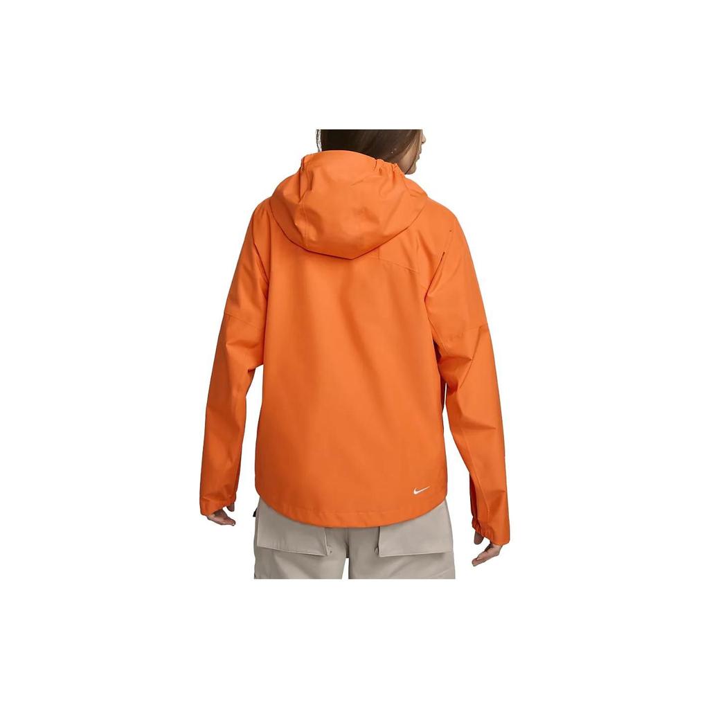 Nike ACG Storm-FIT Cascade Rains Solid Color Hooded Waterproof Loose Long Sleeve Jacket Women Jackets Orange DV9522-885