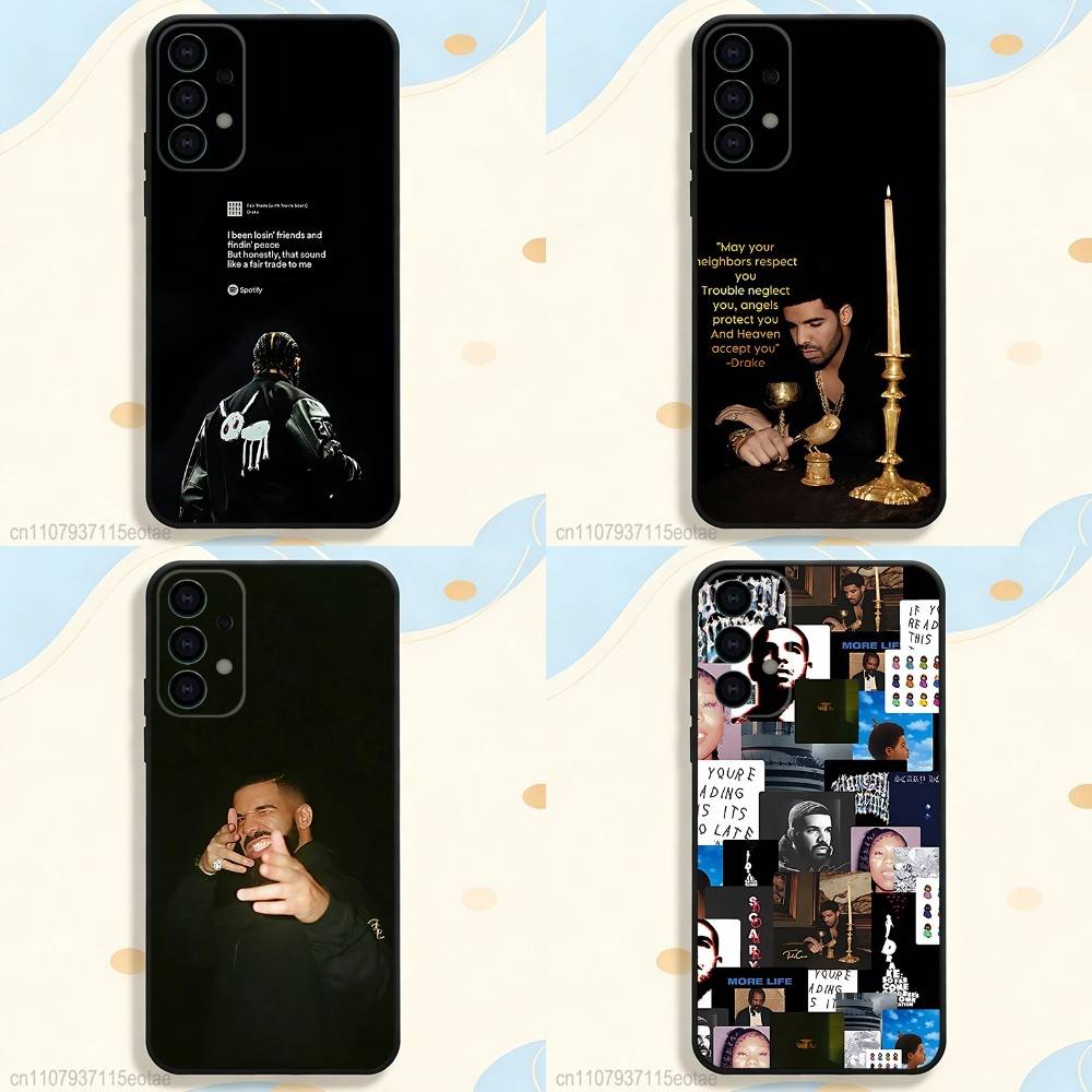 Чехол для телефона с изображением рэпера и певца Дрейка для Samsung S25, S26, S24, S21, S22, S23, S30, Ultra, S20, Plus, Fe, Lite, 5G Черный