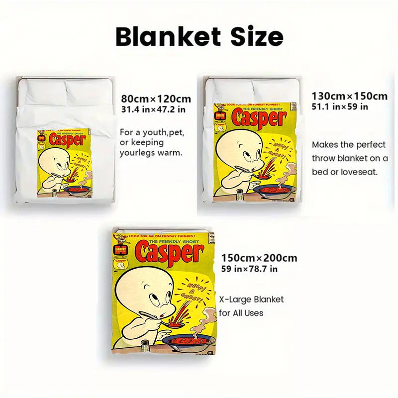 Casper 2D Flat Pattern Flannel Blanket High quality All Seasons Warmth and Comfort Perfect for Christmas Gifts.PMT0914006
