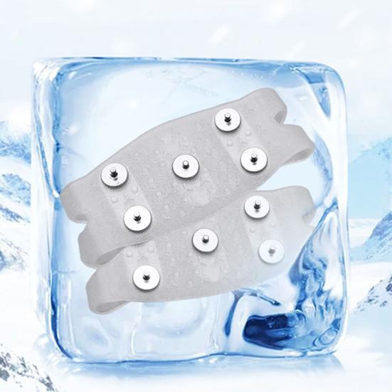 1 пара шипов для льда, кошки с 5 стальными шипами, светоотражающие, для мужчин и женщин, для зимнего отдыха на свежем воздухе, для ходьбы по льду и снегу, эластичные, нескользящие