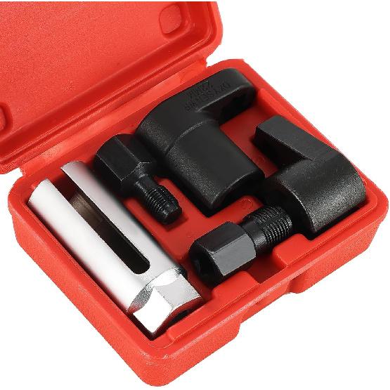 5PCS O2 Oxygen Sensor Socket | O2 Sensor Socket Offset Wrench Remover Tool Red