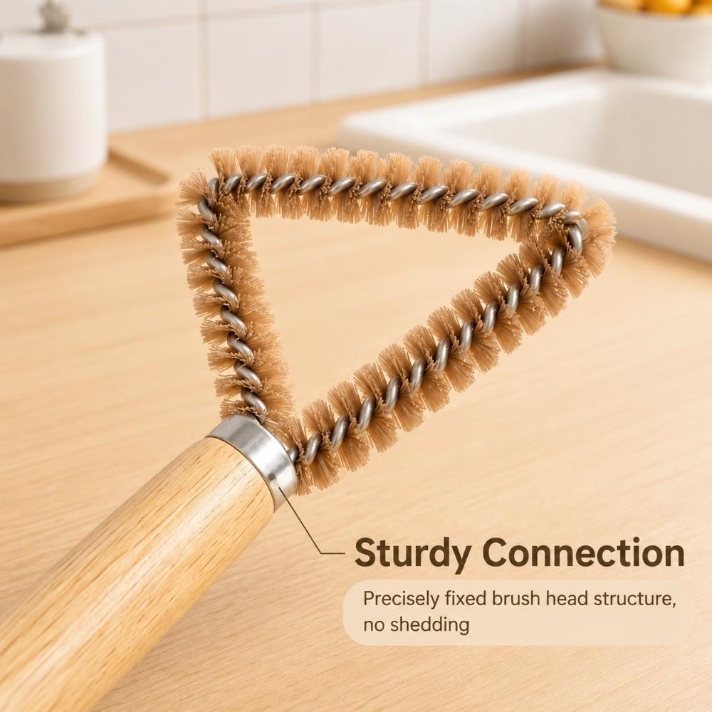 Hard Bristles Grout Brush Triangle Head Corner Cleaning Brush Kitchen & Bathroom Use
