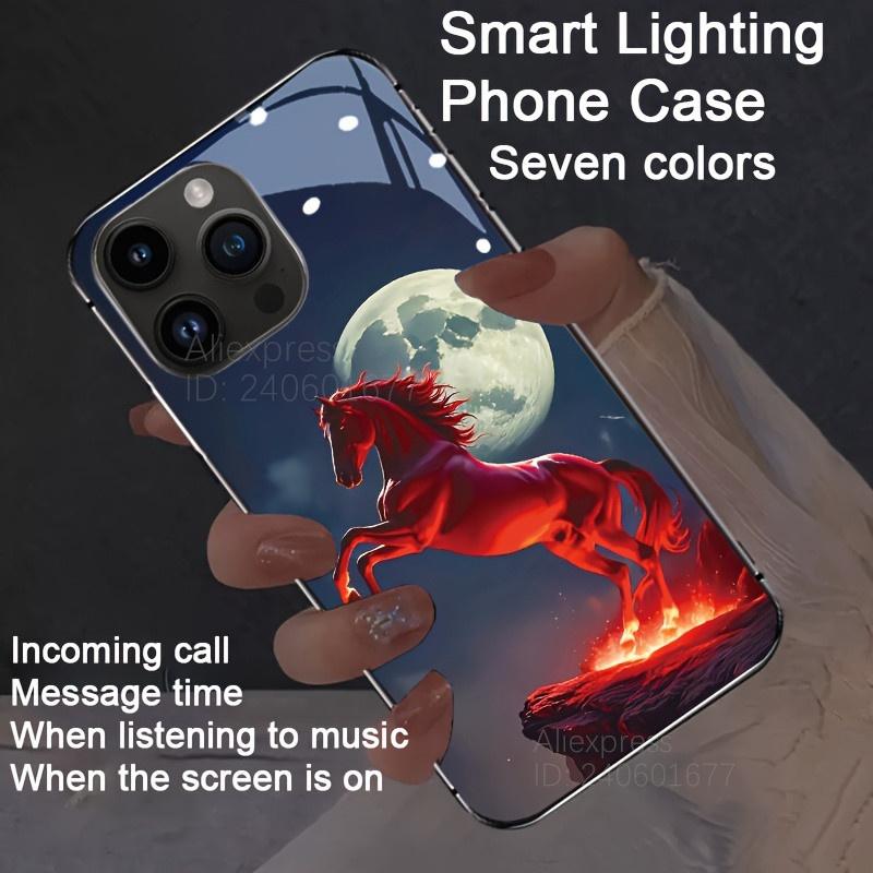 Светящийся в темноте чехол для телефона с животным дизайном для iPhone 16 Pro Max 16E 15 14 13 12 11 XS X XR 7 8 Plus SE2 16 Светящаяся крышка