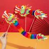 Chinese New Year Dragon Dance Decoration Paper Dancing Dragon Chinese Wedding Hand Held Toys 3D Paper Dragon Photo Props