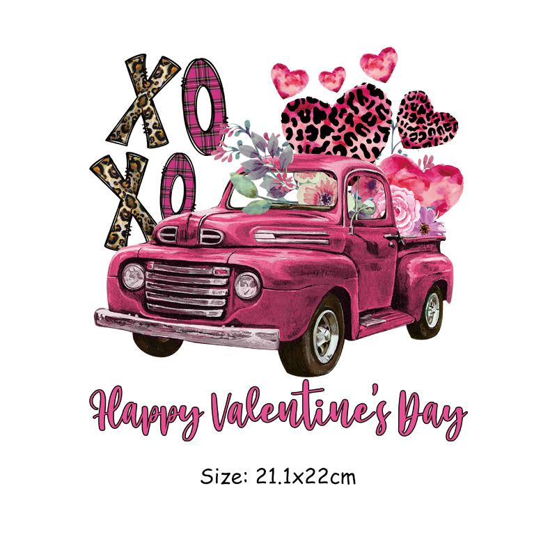 Patches For Clothes Happy Valentine'S Day Patches A-Level Washable New Design T-Shirt Jeans Stickers Heat Transfer Flower Patch