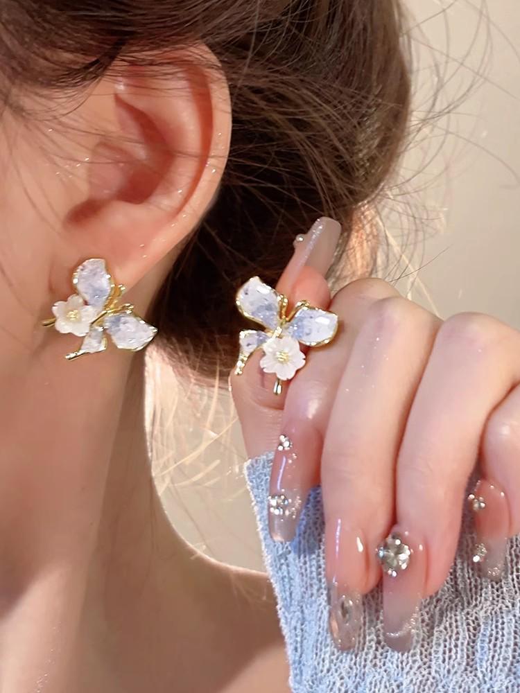 Элегантные серьги-кисточки с цирконами, жемчугом и цветочными пуссетами - Универсальные и стильные украшения для ушей для женщин