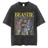 Vintage Camiseta Men's Women Beastie Boys Washed T-Shirt American Group Harajuku Short Sleeve Tee Streetwear Top