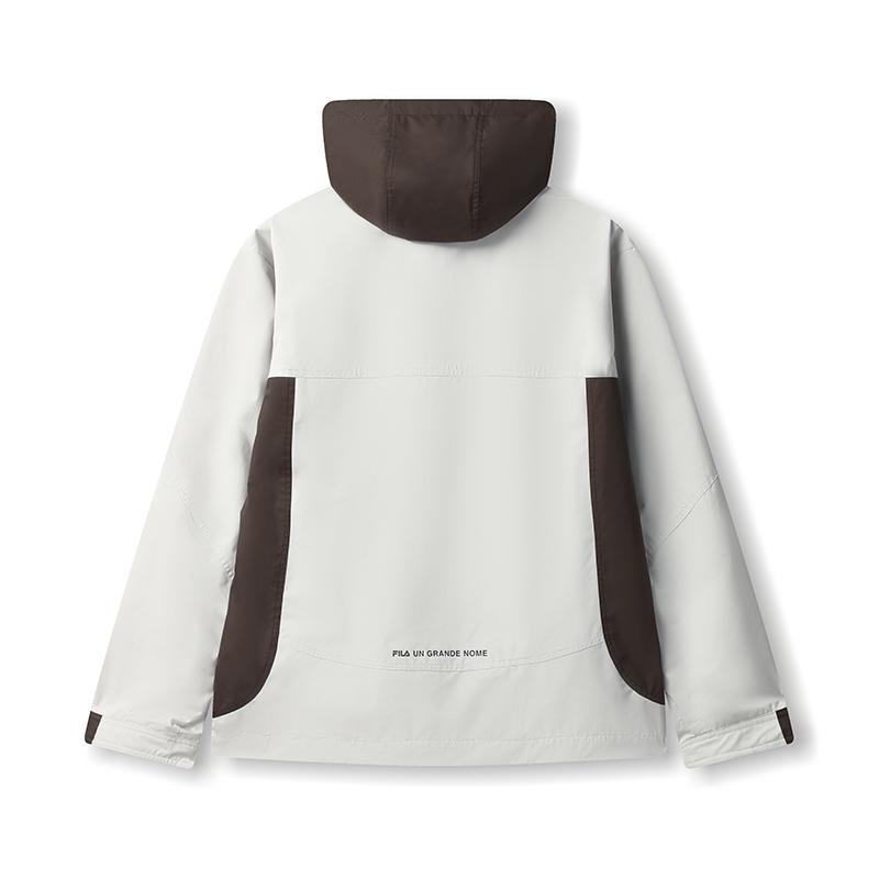 Fila Оригинальный Модный Ретро Простой Повседневный Спортивный На Каждый День Универсальный Удобный Цветной Блок Плетеный С Капюшоном Костюм-Двойка Куртка Мужские куртки F11M539707F-GY