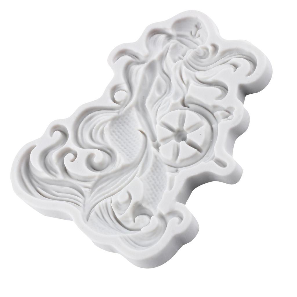 Силиконовые формы Русалка Форма для мастики Русалка Инструменты для украшения торта Топпер для кекса Конфета Шоколад Форма для гампасты