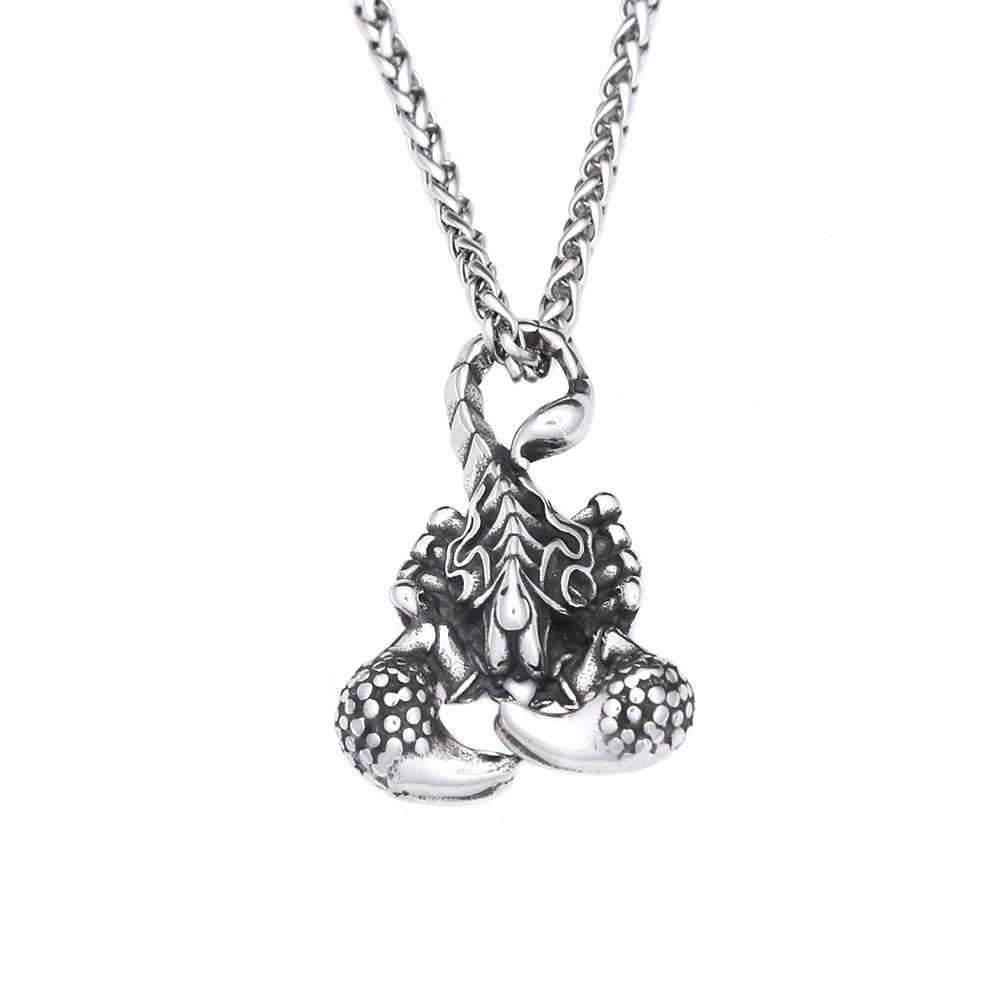 Готический Кулон Ожерелье Король Скорпионов Животное Нержавеющая Сталь Мужской Уникальный Панк Металл Скользящий Кулон Вечеринка Ювелирные Изделия Подарки