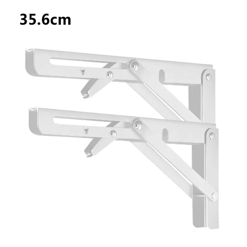 2Pcs Triangle Folding Angle Bracket Heavy Support Adjustable Wall Shelves Mounted Bench Table Shelves Home Hardware with Screws