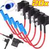 Car Fuse Tap Add A Circuit Adapter Standard ATM APM ATC Blade Fuse Holder Box Wire Socket Cable for LED Light Electronics Power