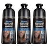 3pcs Beard Hair Color Dye Shampoo Natural Men Mustache Dying Black Darkening