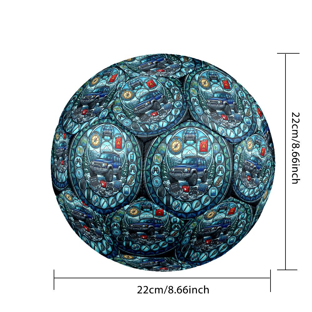 OffRoad Adventure Essentials Round Football Size 5 Adult Ball Suitable for Training Matches and Outdoor Team.