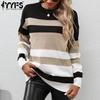 Women's Fashion Casual Spring Autumn Long Sleeve O-Neck Pullovers & Long Sleeves