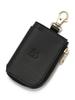Key Case Leather Genuine Leather Cowhide Unisex Zip Type Black Women's Men's