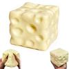 7cm Cheese Squeezed Cube Crunchy TPR Fidget Toy Creative Crackling Cheese Pinch  Home Decoration