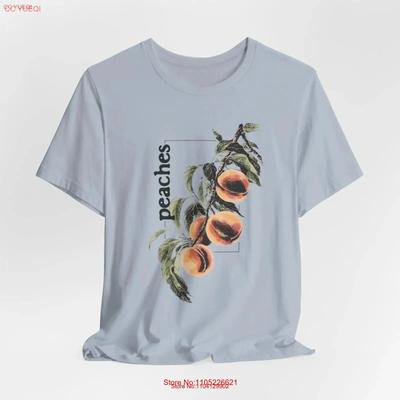 Peaches T Shirt Botanical Fruit Lovers Foodie For Her Vintage Style Peach Vintage Top For Everyday Wear Streetwear