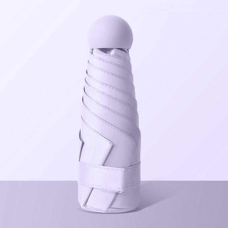 Компактный складной зонт с защитой от УФ-лучей и черной подкладкой