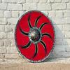 Handmade Wooden Viking Shield: Medieval Wall Decor,60.96 Cm