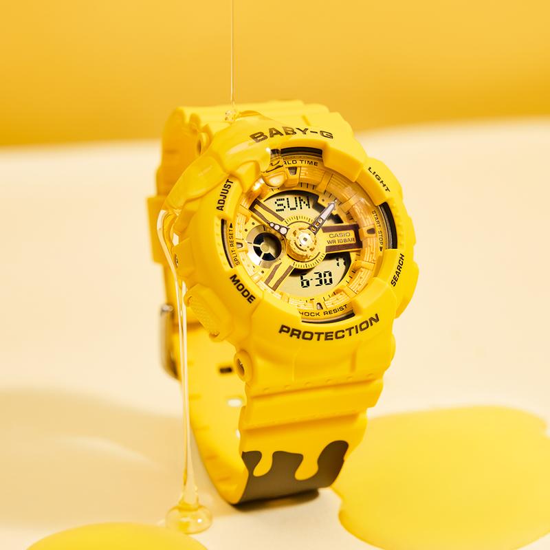 Casio little bee honey jar gift box, special back engraving, electronic movement, resin strap, Japanese and Korean watch, same style for SLV-22A-9APFH