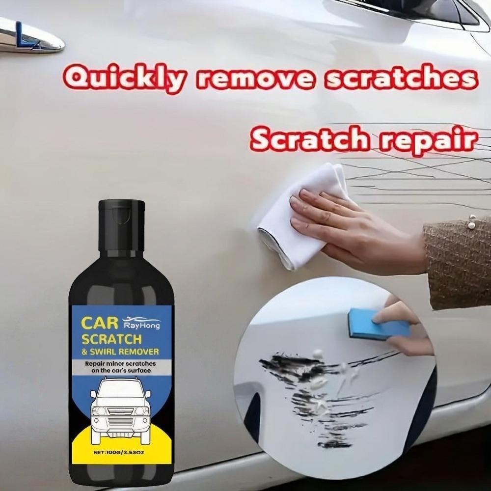Car Scratch Remover 100ml - Repair Paint Scratches, Swirls & Scuffs, Restore Shine, Auto Polish Wax, Car Detailing